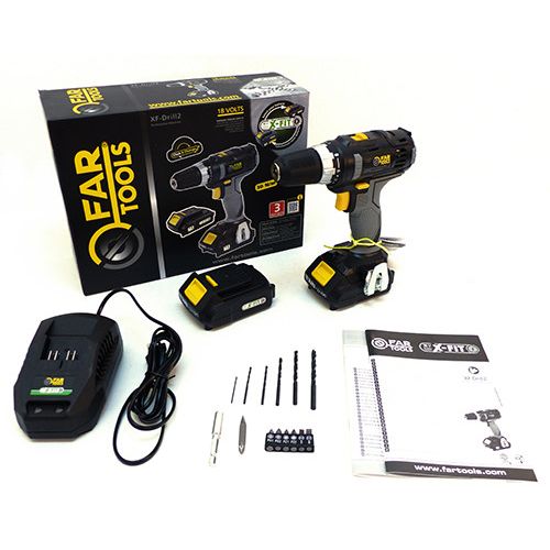 Perceuse-visseuse X-FIT 18 V XF-DRILL2 + 2 batteries 1,5 Ah + chargeur FARTOOLS 216000 photo du produit Secondaire 5 L