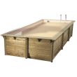 Piscine AZURA 350x505 H126cm liner beige 75/100 - UBBINK - 7504757 pas cher