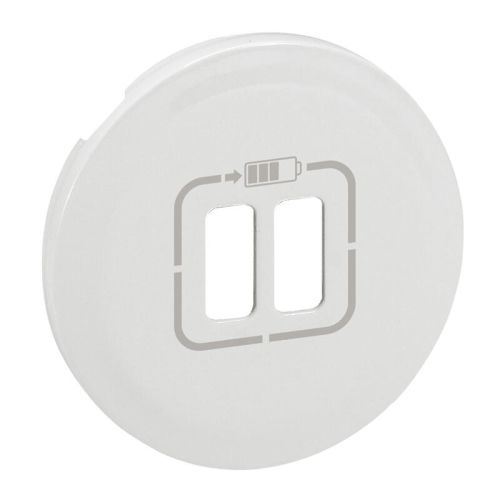 Enjoliveur CÉLIANE pour chargeur double USB Type-A et Type-C blanc LEGRAND 068256 photo du produit Secondaire 1 L