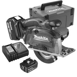 Scie circulaire à métaux 18V Makita DCS552RTJ + 2 batteries BL1850 Li-Ion 5 Ah + Coffret MAKPAC 3 pas cher Principale M