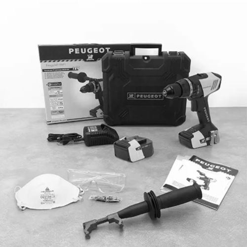 Perceuse à percussion 18V EnergyDrill-18VPBL4 + 2 batteries 4Ah + chargeur rapide + coffret - PEUGEOT OUTILLAGE - 250326 pas cher Secondaire 9 L