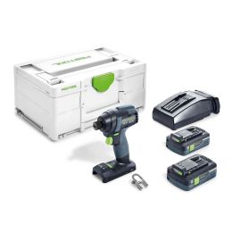 Visseuse à chocs 18V Festool TID 18 HPC 4,0 I-Plus + 2 batteries 4 Ah + chargeur rapide + SYSTAINER SYS3 - 576482 photo du produit Principale M