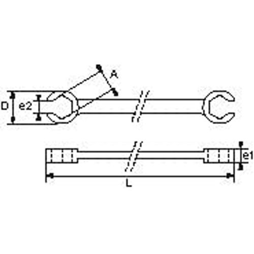 Clés à tuyauter articulées 8mm - SAM OUTILLAGE - 105-B-8 pas cher Secondaire 1 L
