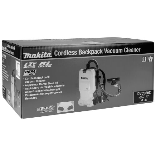 Aspirateur dorsal 2x18V Li-Ion LXT (sans batterie ni chargeur) en boîte carton - MAKITA - DVC660Z pas cher Secondaire 11 L