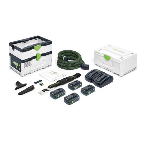 Aspirateur 2 x 18 V Festool CLEANTEC CTLC SYS HPC 4 I-PLUS + set Energie SYS 18 V 4 x 4 /TCL 6 DUO - 576944 photo du produit