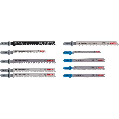 Coffret de 10 lames de scie sauteuse Pro bois et métal BOSCH 2607011943 photo du produit Secondaire 2 L
