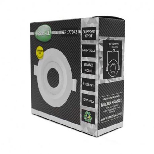 Support de spot basse luminance rond orientable D 110 mm blanc MIIDEX LIGHTING 77043 photo du produit Secondaire 4 L