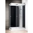 Cabine de douche Hydromassante SILVER HYDRO 120x80 droite noire - THALASSOR - SRMN1280D-ANGLE pas cher