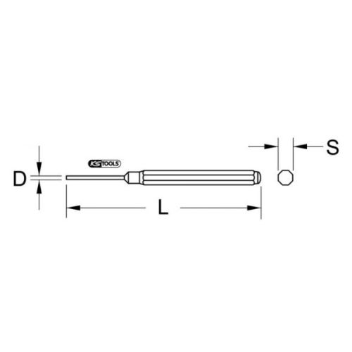 Chasse-goupille diamètre 10 mm longueur 150 mm KS TOOLS 156.0110 photo du produit Secondaire 1 L