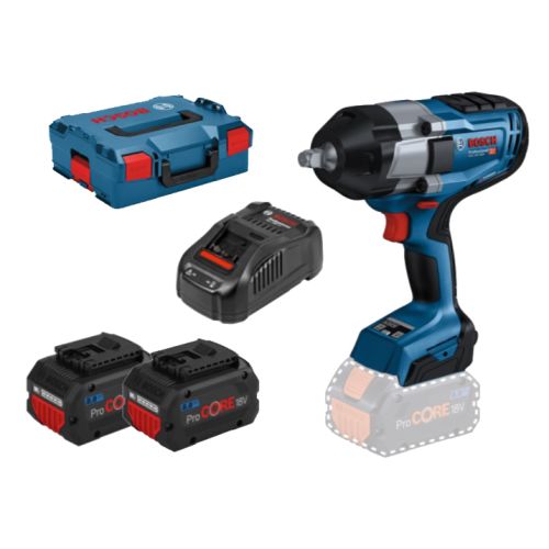 Boulonneuse 18V GDS 18V-300 + 2 batteries Procore 5,5 Ah + chargeur +  L-BOXX 136 BOSCH - BOSCH 