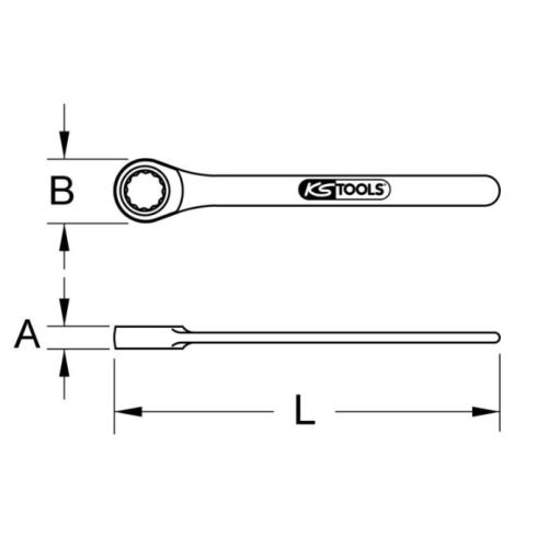 Clé à œil inox 12 mm KS TOOLS 964.1012 photo du produit Secondaire 1 L