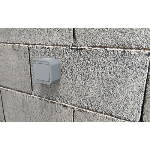 Poussoir NO PLEXO 10 A avec enjoliveur finition gris LEGRAND 069540L photo du produit Secondaire 3 L