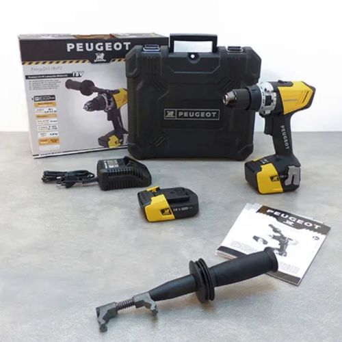 Perceuse à percussion 18 V EnergyDrill-18VPBL2 Brushless + 2 batteries (2 Ah et 5 Ah) + chargeur rapide + coffret PEUGEOT OUTILLAGE 250324 photo du produit Secondaire 8 L