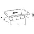 Auge en caoutchouc synthétique 35 L 630 x 420 x 160 mm KS TOOLS 140.0046 photo du produit Secondaire 1 S