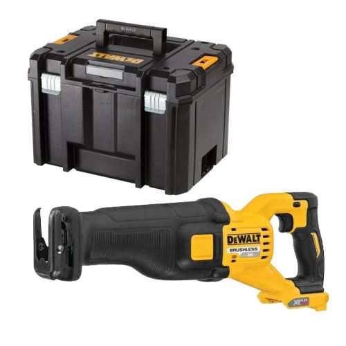 Scie sabre 54V XR FLEXVOLT (sans batterie ni chargeur) + coffret T-STAK IV - DEWALT - DCS389NT-XJ pas cher