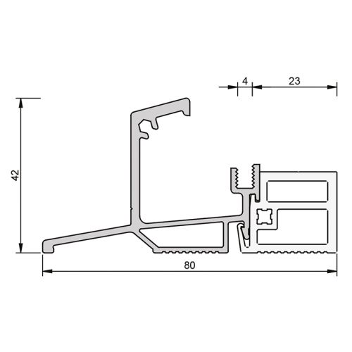 Seuil de porte-fen&ecirc;tre bois aluminium 6,03 ml DUVALISOL56RT photo du produit Secondaire 1 L