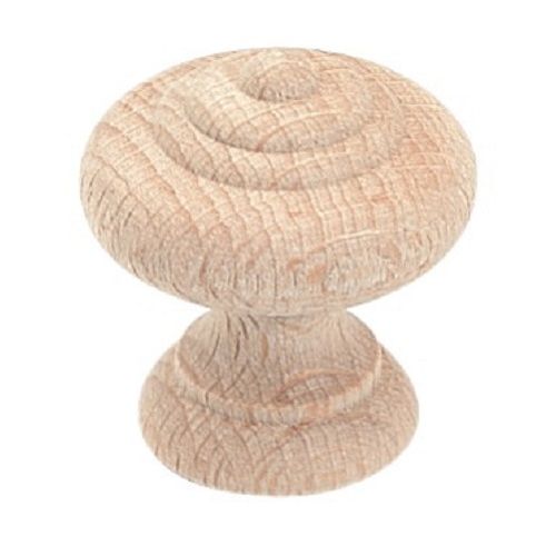 Bouton Rustique pour porte de meuble diamètre 29 mm hauteur 32 mm hêtre brut CADAP 7030/1S photo du produit Principale L