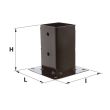 Support poteau platine 7  x 7 cm noir MERMIER M687210 photo du produit Secondaire 1 S