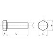 Vis à métaux tête hexagonale inox A2 classe 8.8 DIN 933 12X35 boîte de 100 - ACTON - 6210112X35 pas cher Secondaire 3 S