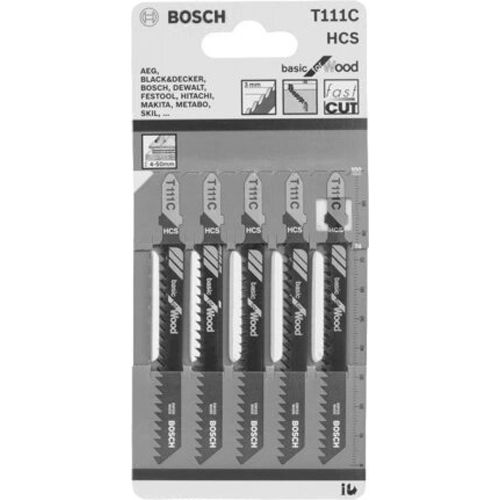 5 lames de scie sauteuse T 111 C Basic for Wood - BOSCH - 68008630033 pas cher Secondaire 1 L