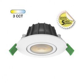 Spot LED CHROMA ORIENTABLE Miidex Lighting CCT BBC 230 V 6 W gradable orientable 360° - 763410 photo du produit Principale M