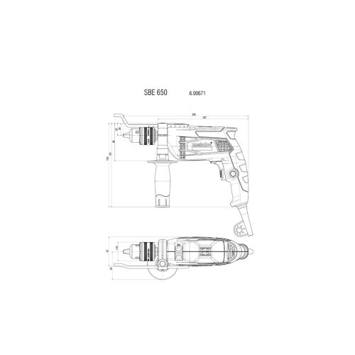 Perceuse à percussion 650W SBE 650 en boîte carton - METABO - 600671850 pas cher Secondaire 1 L