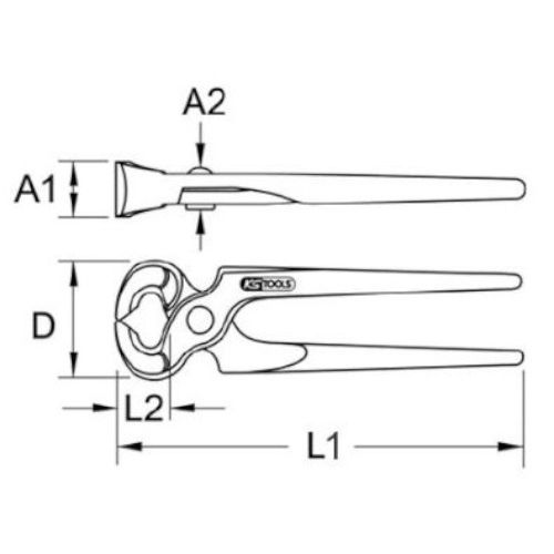 Tenaille russe gain&eacute;e 10'' L 250 mm KS TOOLS 116.1400 photo du produit Secondaire 5 L