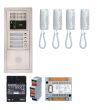 Pack audio 4BP avec 4 postes GT1D blanc programmés AIPHONE 200375 photo du produit