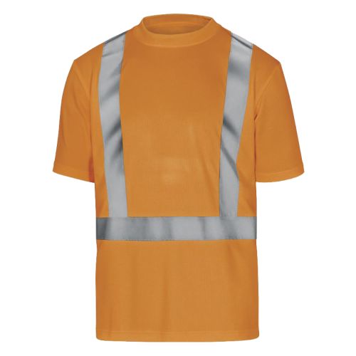 Tee-shirt manches courtes haute visibilité orange/gris TL - DELTA PLUS - COMETORGT pas cher