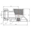 Applique chromée avec écrou à collet battu 14-1/2 - GARIS - B01-AML pas cher Secondaire 4 S