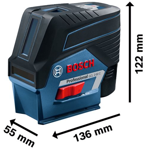 Laser point et ligne 12 V GCL 2-50 C Rouge en coffret L-BOXX BOSCH 0601066G03 photo du produit Secondaire 3 L