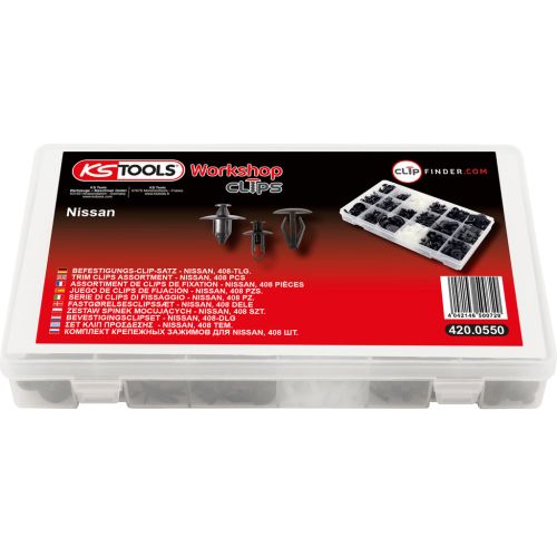 Assortiment d'agrafes pour Nissan 408 pièces KS TOOLS 420.0550 photo du produit Secondaire 3 L