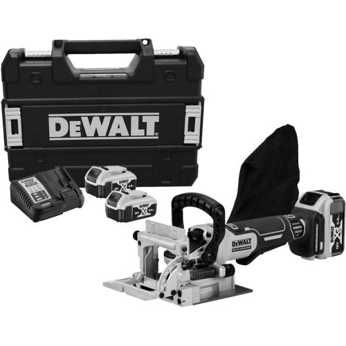 Fraiseuse à lamelles 18V XR Brushless + 2 batteries 5Ah + chargeur + coffret T-STAK - DEWALT - DCW682P2-QW pas cher