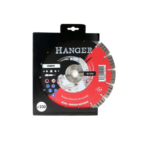 Disque diamant universel Premium 230mm hauteur 12mm pour le béton segment - HANGER - 150041 pas cher Secondaire 2 L