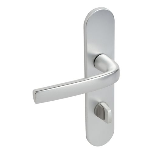 Ensemble sur plaques Logio entraxe 195mm type bec de cane finition argent - VACHETTE - 200809 pas cher