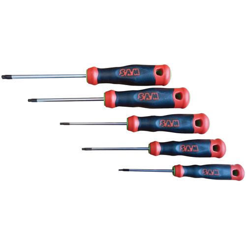 Jeu de 5 tournevis bi-matière S1 Torx - SAM OUTILLAGE - T-J3 pas cher Principale L