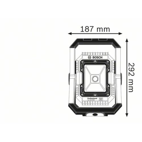 Lampe GLI 18V-1900 (machine complète) 2 batteries 4Ah ProCore + chargeur en boîte carton - BOSCH - 060144640Q photo du produit Secondaire 3 L