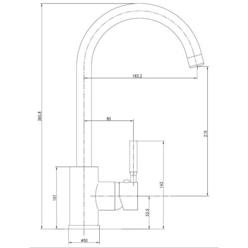 Mitigeur ONDYS bec haut GARIS R01-49040OD photo du produit Secondaire 8 L