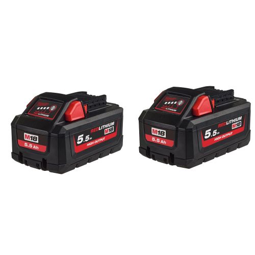 Pack 4 outils 18V M18 FUEL (FPD3-502X+FHX-552X+ONEFSAG125XB-OX+FID3-502X) + 2 batteries 5.5Ah + 1 batterie 3Ah + chargeur + Packout - MILWAUKEE TOOL - 4933493334 pas cher Secondaire 5 L