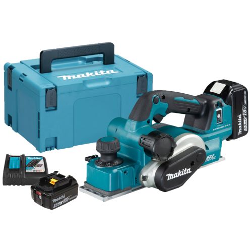 Rabot 18 V Li-Ion LXT + 2 batteries 5 Ah - chargeur en coffret MAKPAC MAKITA DKP181RTJU photo du produit