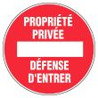 Panneau d’interdiction rond 300mm ''Propriété privée'' - NOVAP - 4061368 pas cher