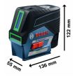 Laser combiné Bosch GCL 2-50CG (Vert) + batterie 2.0 Ah + chargeur + L-BOXX + support RM3 photo du produit Secondaire 1 S
