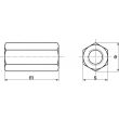Écrou hexagonal M=3XD A2 DIN 6334 M14 boîte de 10 ACTON 6262014 photo du produit Secondaire 1 S