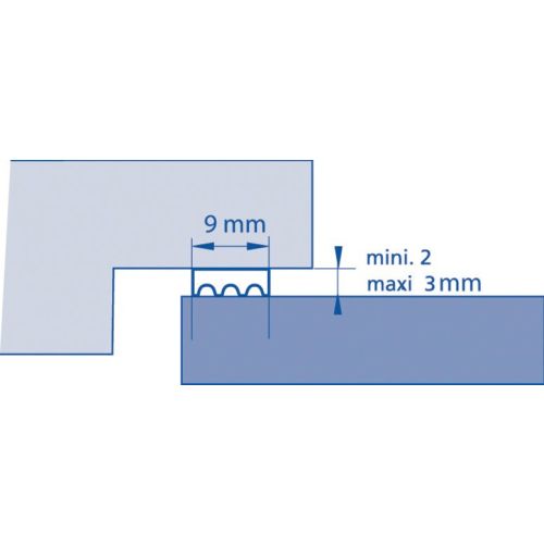 Joint de calfeutrage profil K blanc 7,5m - ELLEN - 3000011 pas cher Secondaire 1 L