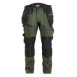 Pantalon artisan stretch STRIKER vert for&ecirc;t/noir T38L - BL&Aring;KL&Auml;DER - 197011494298C144 pas cher