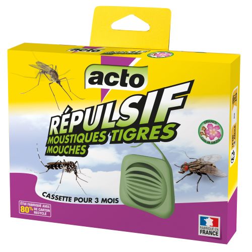 Cassette répulsif mouches et moustiques géraniol 20 g ACTO CASS3 photo du produit