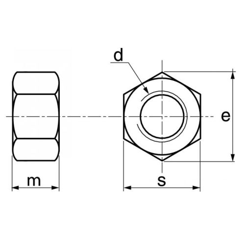 Écrou hexagonal HU haut H = D A4 UNI 5587 M6 boîte de 200 ACTON 646106 photo du produit Secondaire 1 L