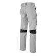 Pantalon de travail homme DYNAMIC FIT C/P écru/noir T48 - MUZELLE DULAC - DYNPNH22EC48 pas cher Secondaire 1 S