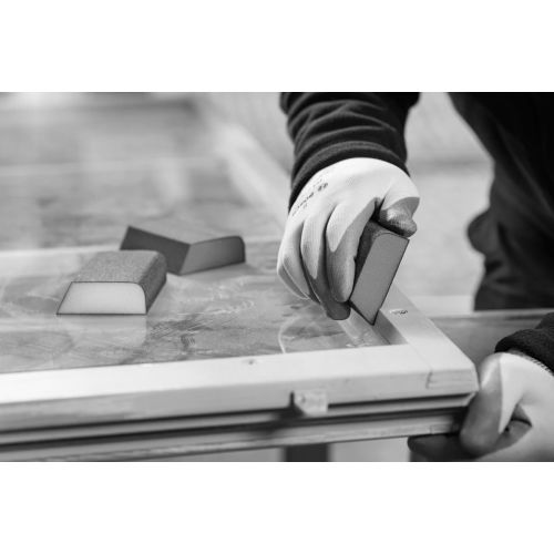 &Eacute;ponge abrasive  S471 Best for Flats & Edges pour pon&ccedil;age manuel des bords 69x97x26mm moyen - BOSCH - 2608608225 pas cher Secondaire 1 L