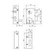 Serrure de grille 960/80 gauche METALUX FF09602030 photo du produit Secondaire 1 S